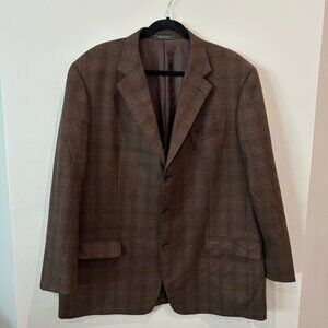 ERMENEGILDO ZEGNA Heritage Santorelli Men's 48R Italian Wool Blazer Brown